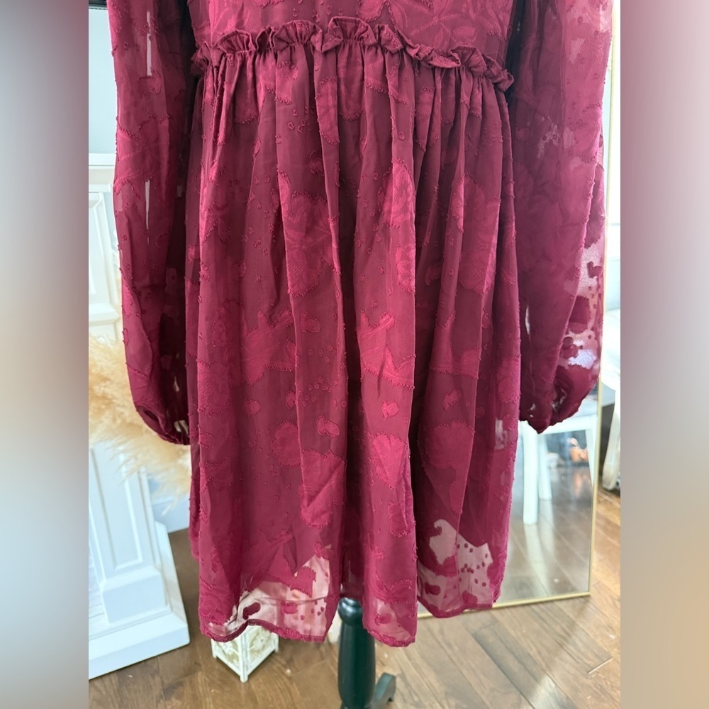 Aura Burgundy Dress